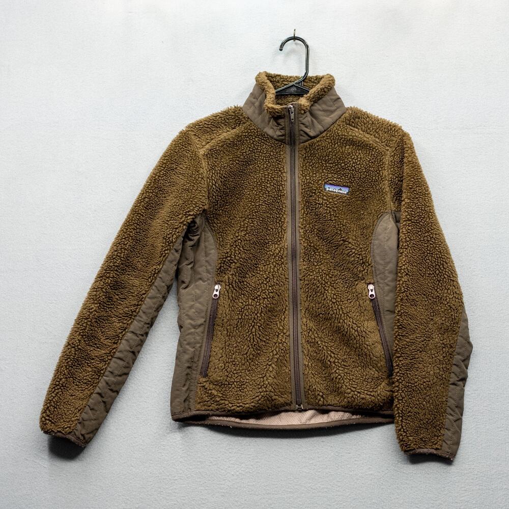 Patagonia Classic Retro-X Womens Small Brown High Pile Fleece Full Zip Jacket